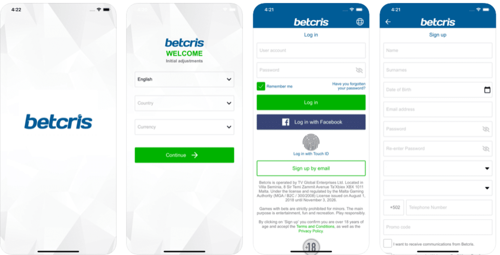 Código promocional Betcris